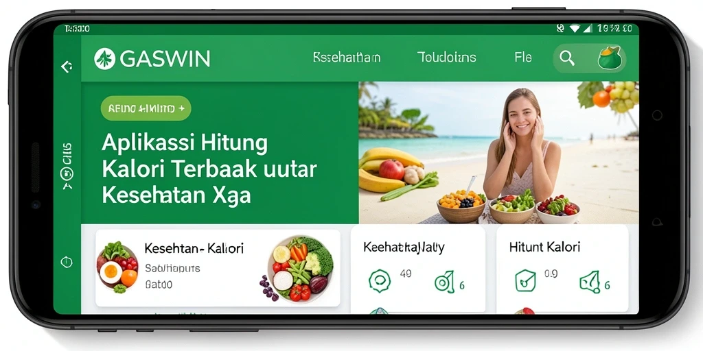 Antarmuka aplikasi GASWIN yang user-friendly untuk menghitung kalori.