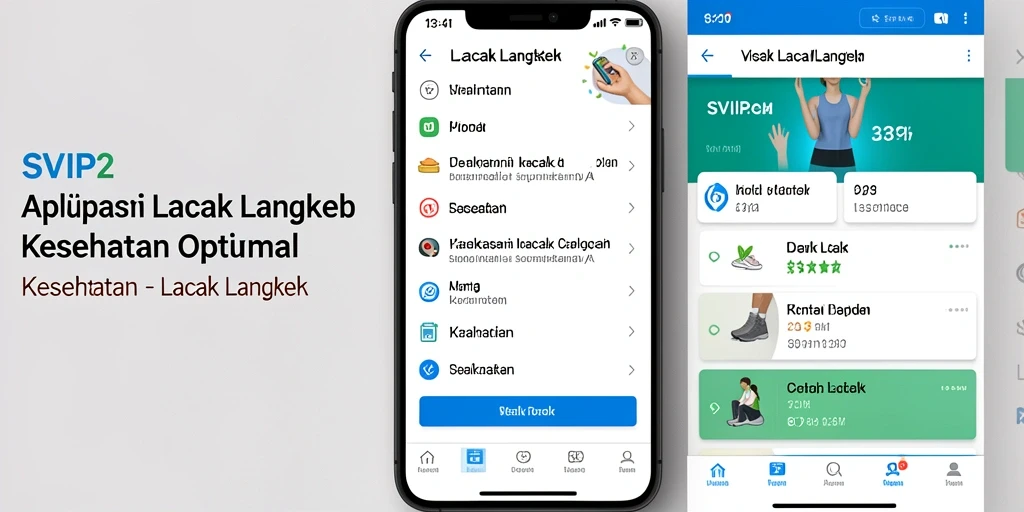 Antarmuka aplikasi SVIP2 menampilkan statistik langkah dan aktivitas secara jelas.