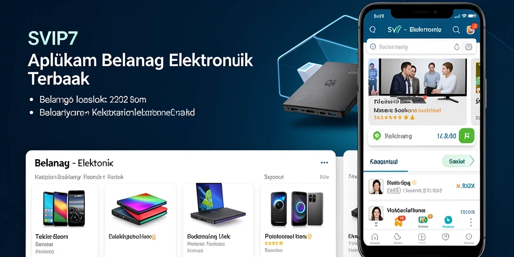 Antarmuka SVIP7 yang modern dan menarik untuk belanja elektronik.