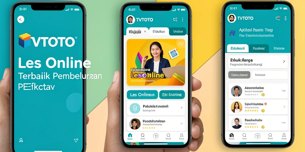 Antarmuka intuitif dari aplikasi Les Online TVTOTO.